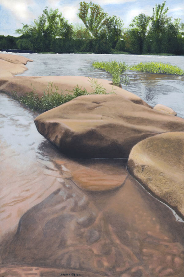 Painting title: James River Texas Beach